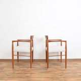 Danish Teak Armchairs by H. W. Klein for Bramin, Set of 2