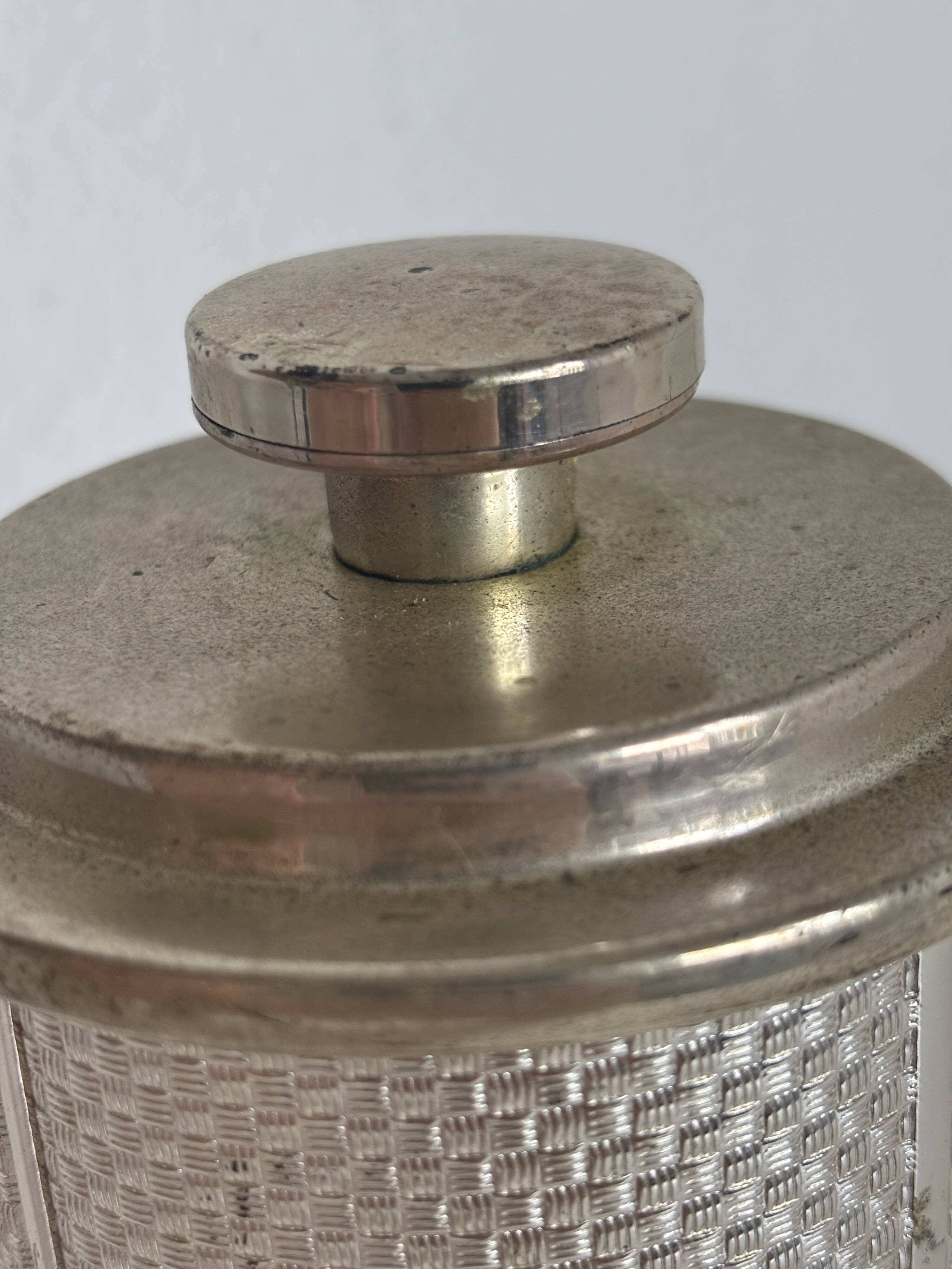 Vintage 1960 cigarette case silver and gold dispenser box - 15 x 10