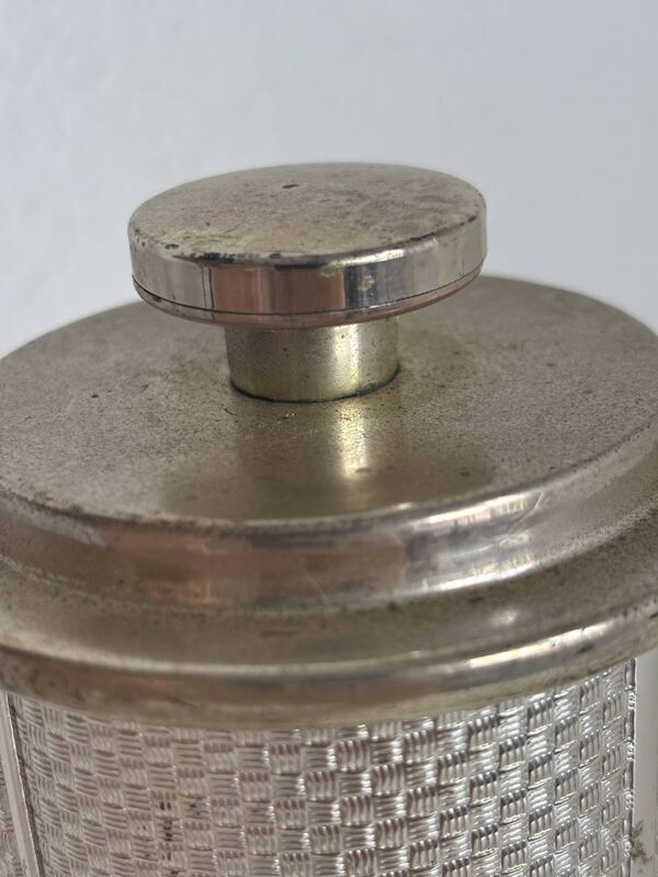 Porte-cigarettes vintage 1960 distributeur argenté et doré boîte - 15 x 10