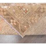 3'6x12'6 Orange Brown Vintage Turkish Hand-Knotted Runner Rug 110x385