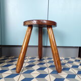 Vintage wooden tripod stool