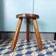 Tabouret tripode vintage en bois