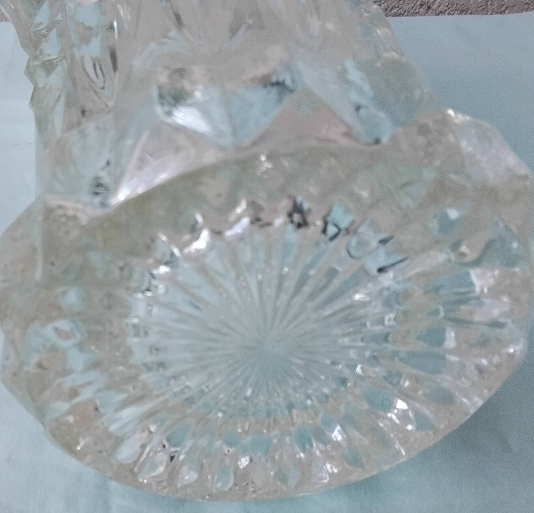 Moulded pressed glass vase