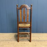 Dutch chair in oak with a straw seat