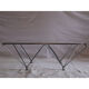Table basse minimaliste en métal chromé et verre