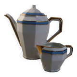 Labrut porcelain coffee maker and milk jug