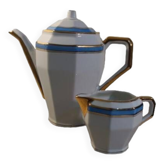 Cafetière et pot à lait en porcelaine labrut