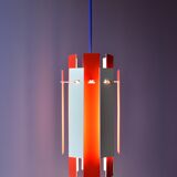 Cocktail Pendant by Henning Rehhof for Fog & Mørup in Red and White, 1970s