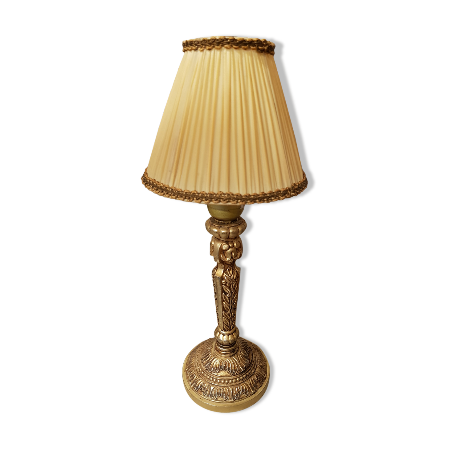 Authentic golden iron lamp pleated blinds