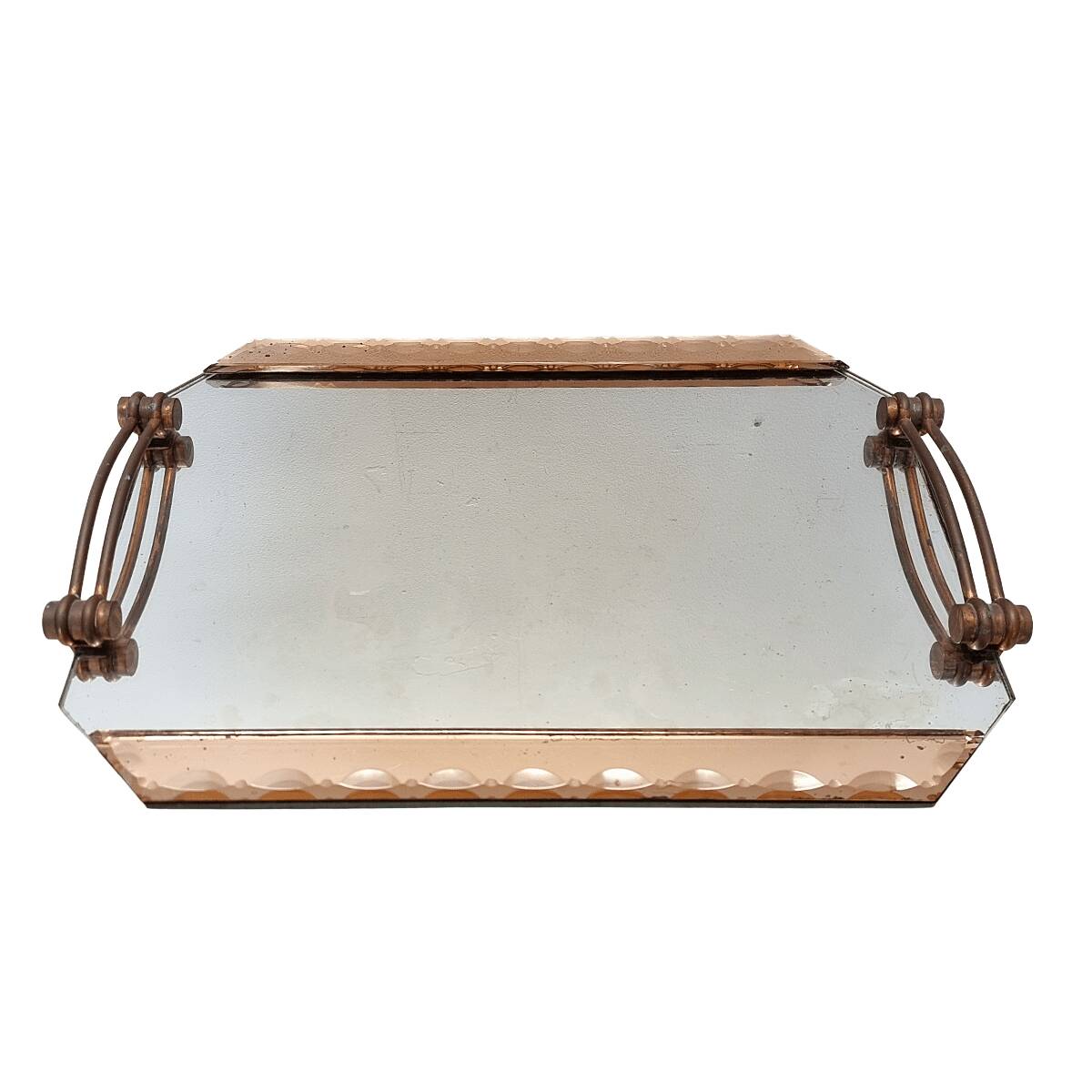 French Art Deco Glass Tray, 1930/40s