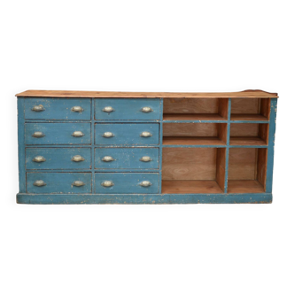 Sideboard with drawers in fir 1930, original patina