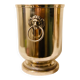 Silver-plated champagne bucket with lion heads from the 20th century, stamped.