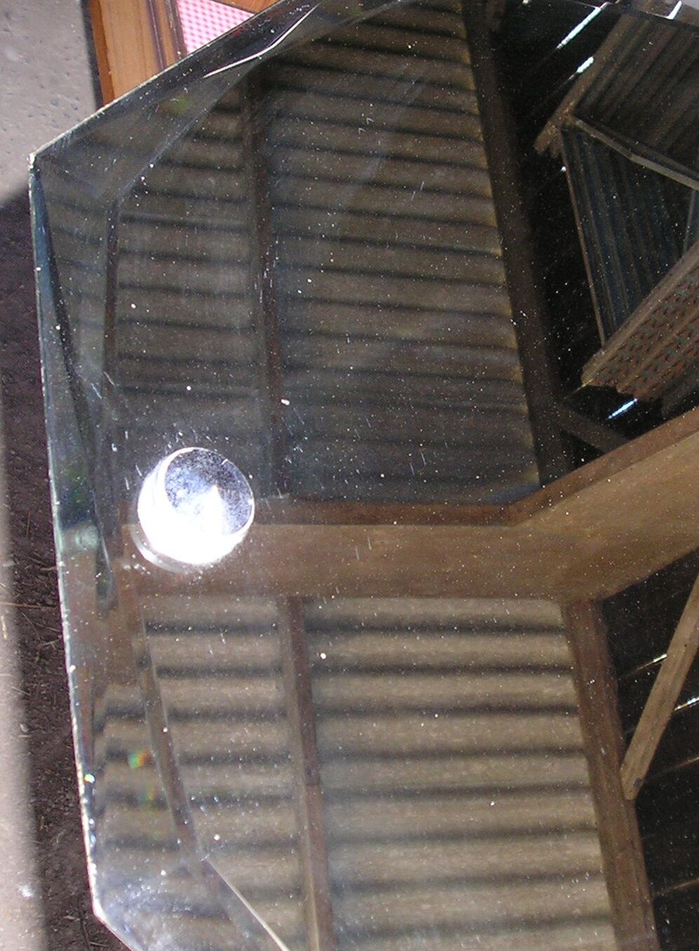 Mirror with beveled glass of the years 60/70