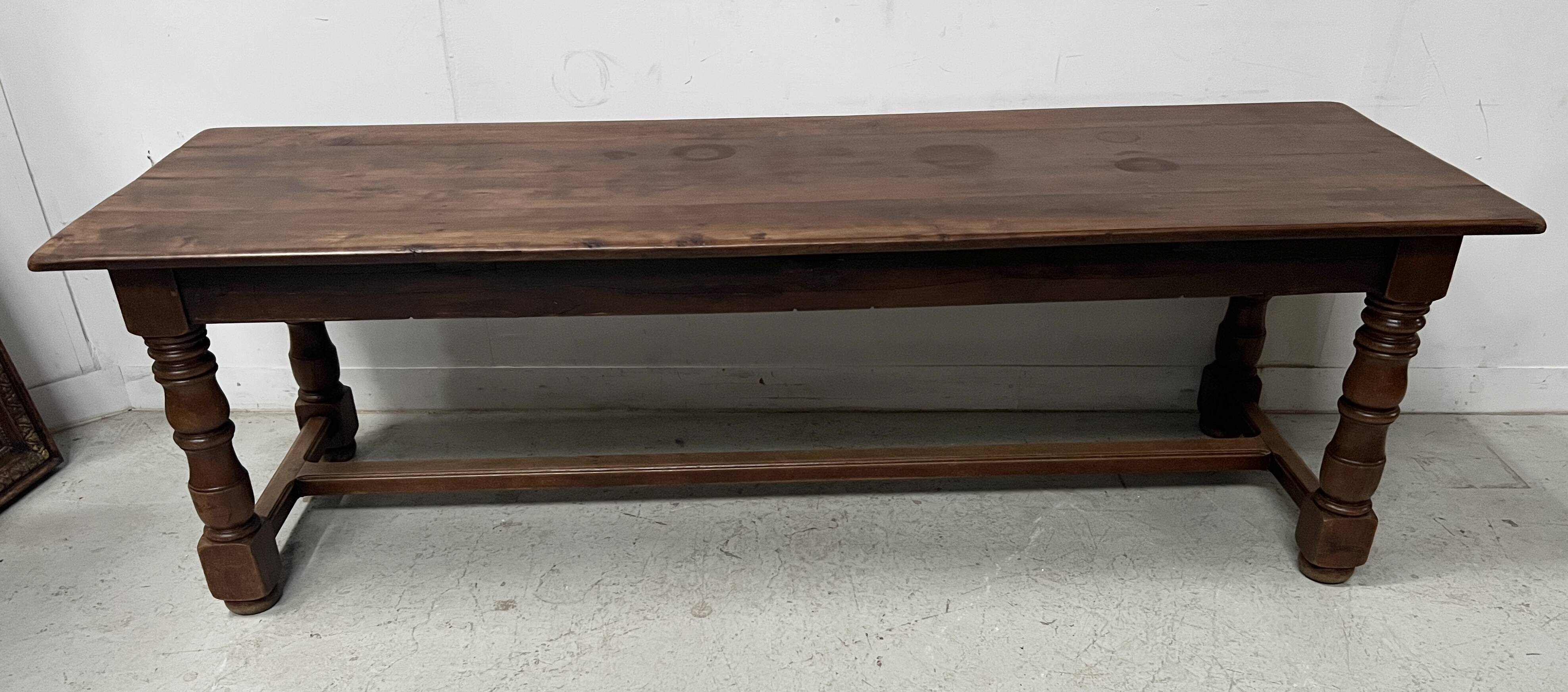 Large 19th Century Farmhouse Table in Solid Beech