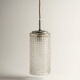 Textured glass vintage pendant light - 1960s