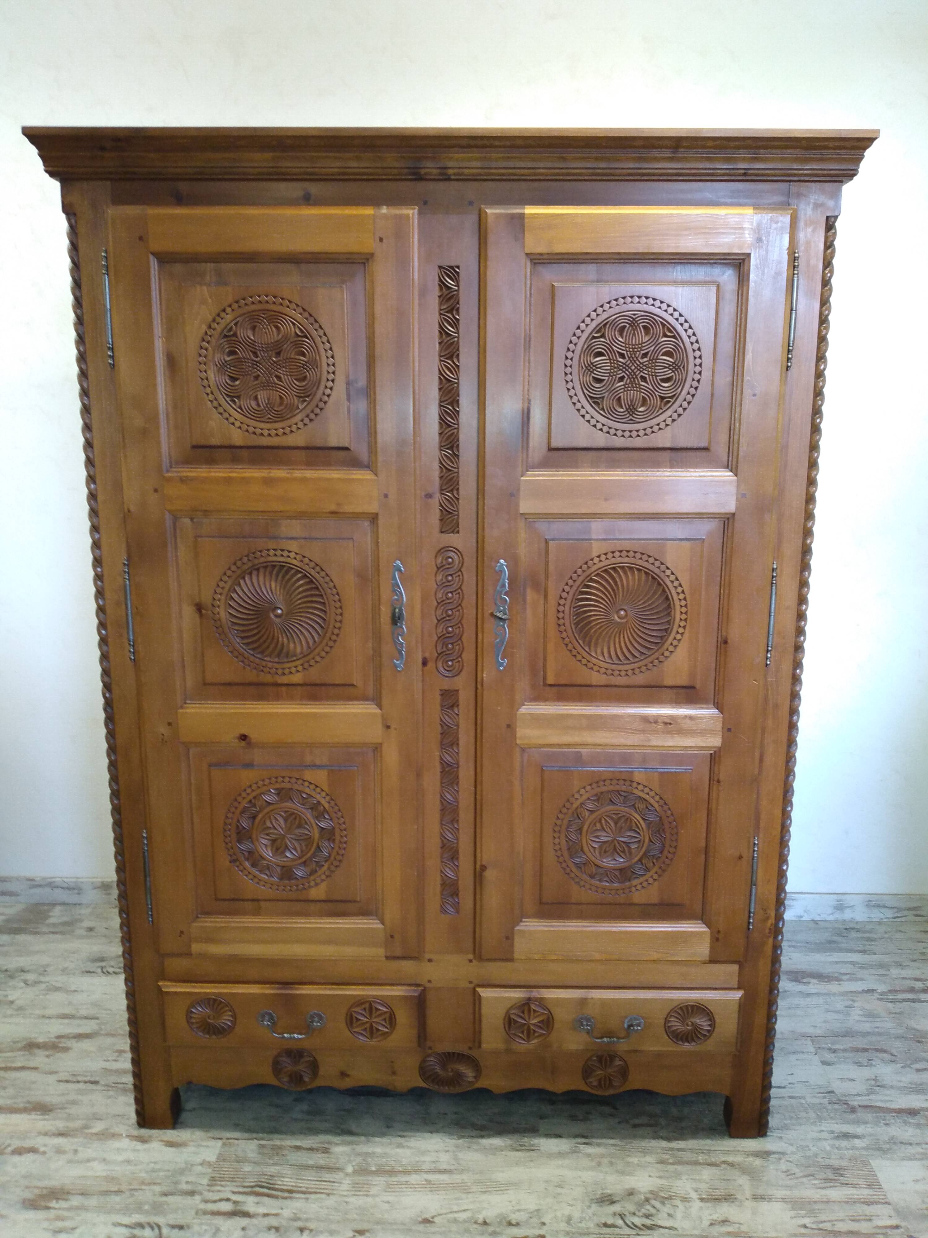 Carved wooden cabinet
