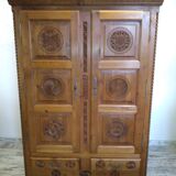 Carved wooden cabinet