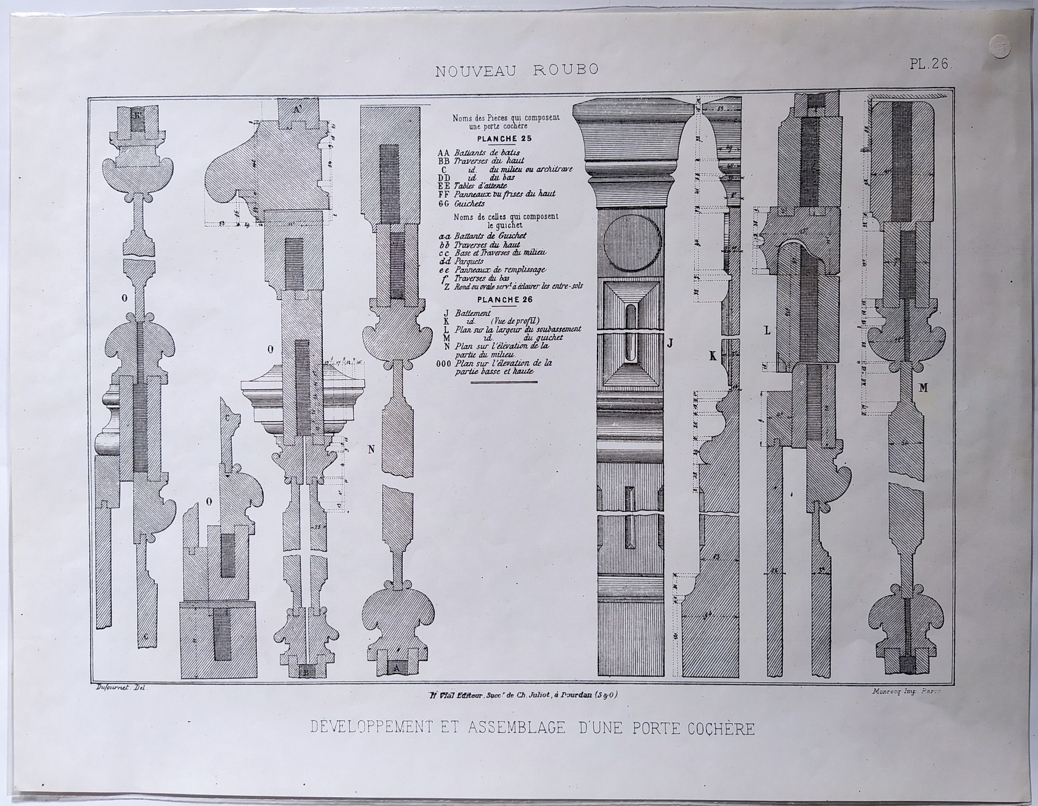 18 carpentry boards " Roubo "