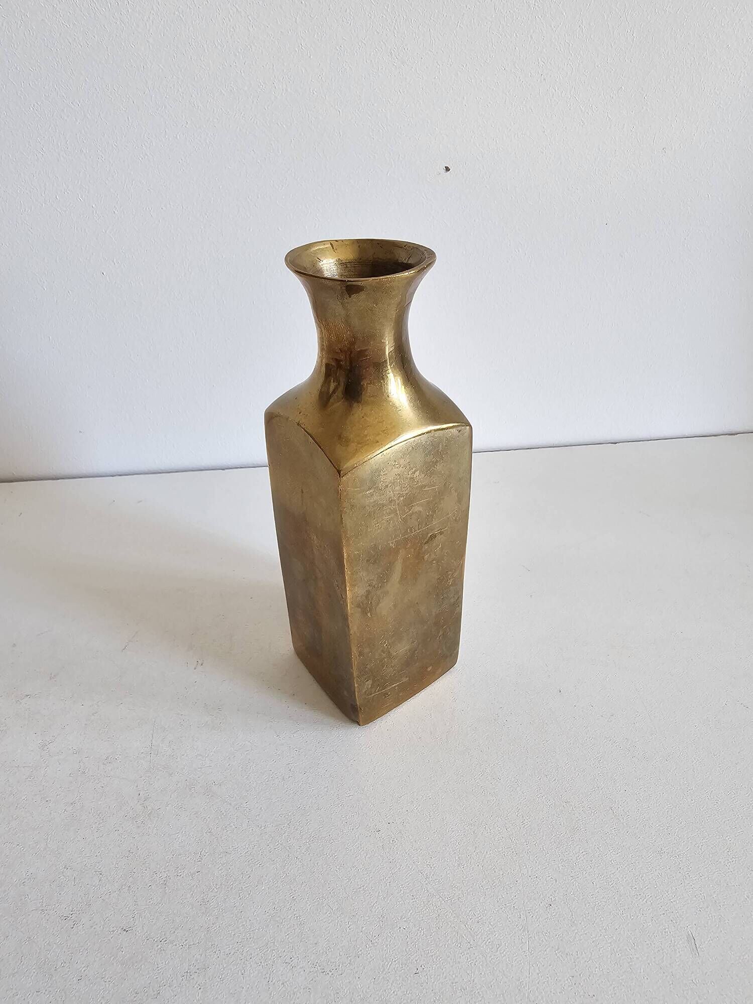 Pretty little vintage Art Deco brass soliflore vase.