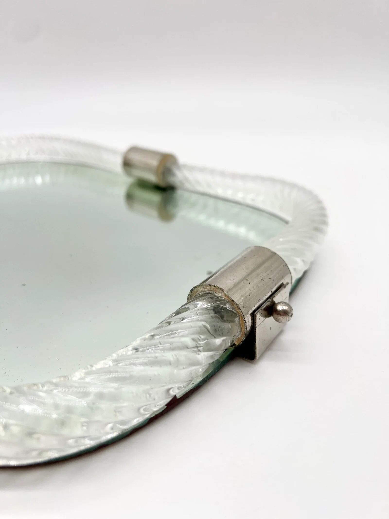 Venetian "dishcloth" mirror in Murano glass, 1960s