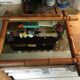 Lot of 4 antique mirrors with bamboo encadrment