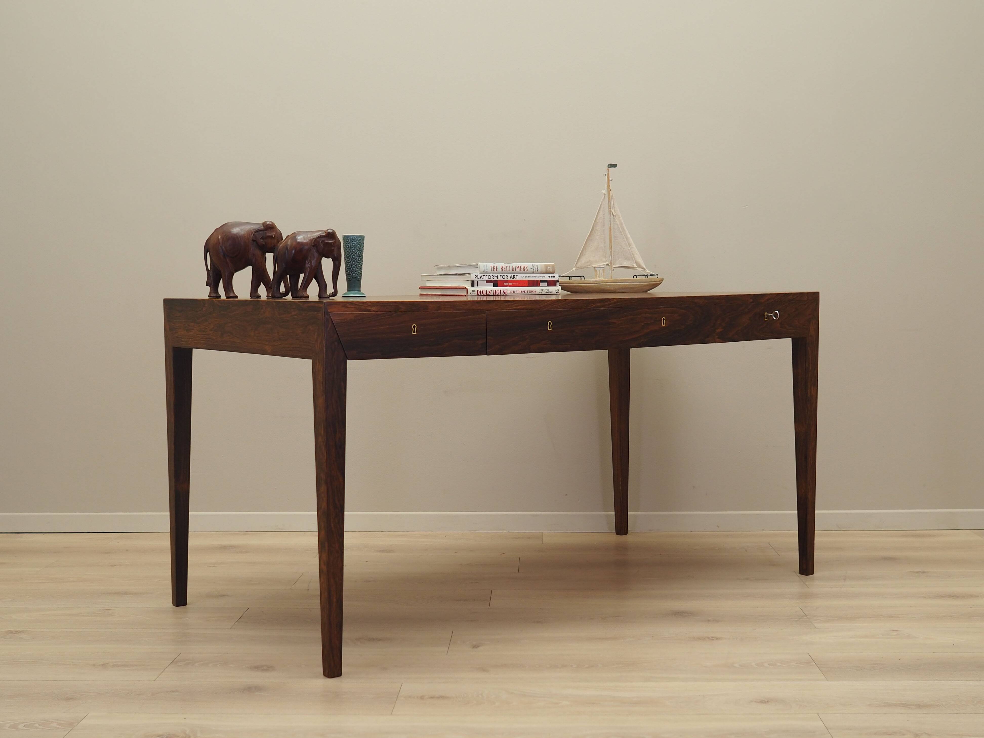 Rosewood desk, Danish design, 1960s, designer: Severin Hansen, production: Haslev Møbelsnedkeri