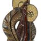 Sculpture Fleurs Oeuvre Paul Vermeire Perignem 47cm