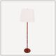 Mid-Century teak and brass floor lamp, Denmark, 1960s
