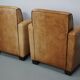 Fauteuils de club en cuir couleur cognac néerlandais vintage, ensemble de 2