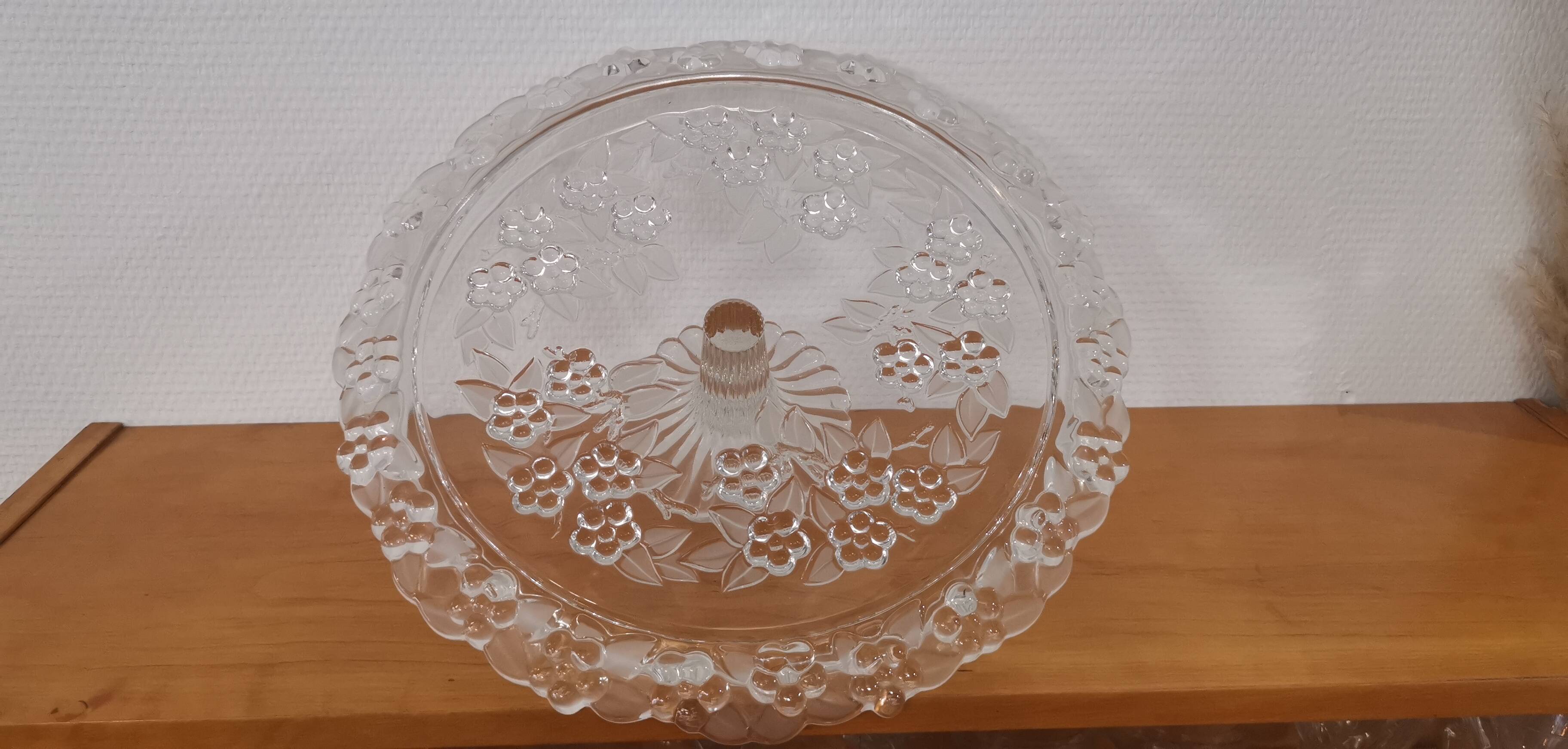 Vintage Walther Glass Mikasa Germany Pedestal Cake Tray