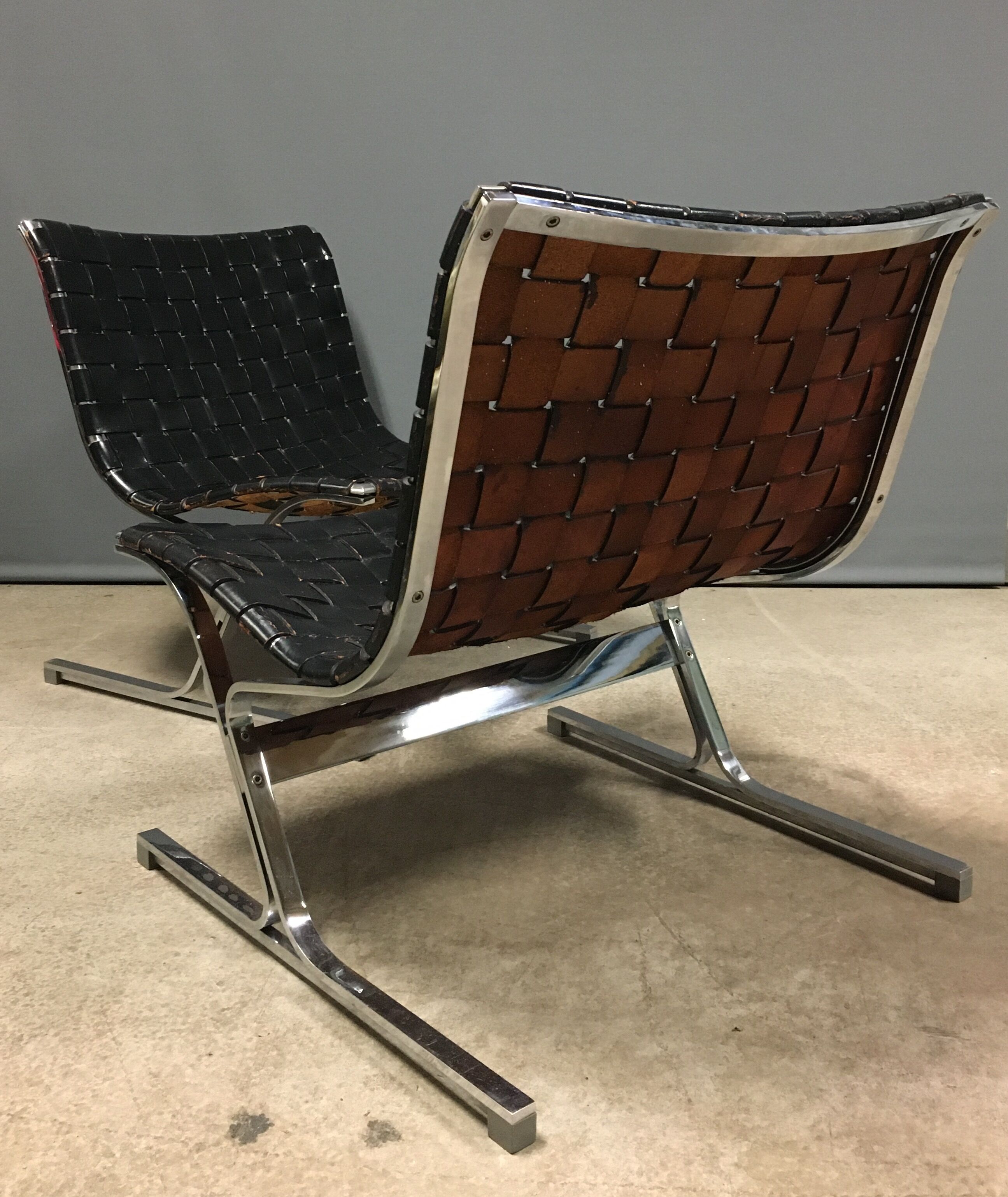 A pair of ross littel luar lounge chairs for icf de padova, italy, 1965