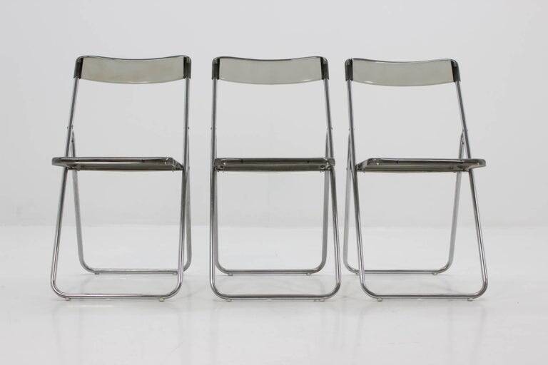 Set of three folding mid-century chairs from Sweden, 1970s