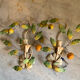 Duo of metal sconces