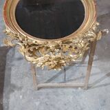 Pediment mirror in gold medallion with gold leaf 1840