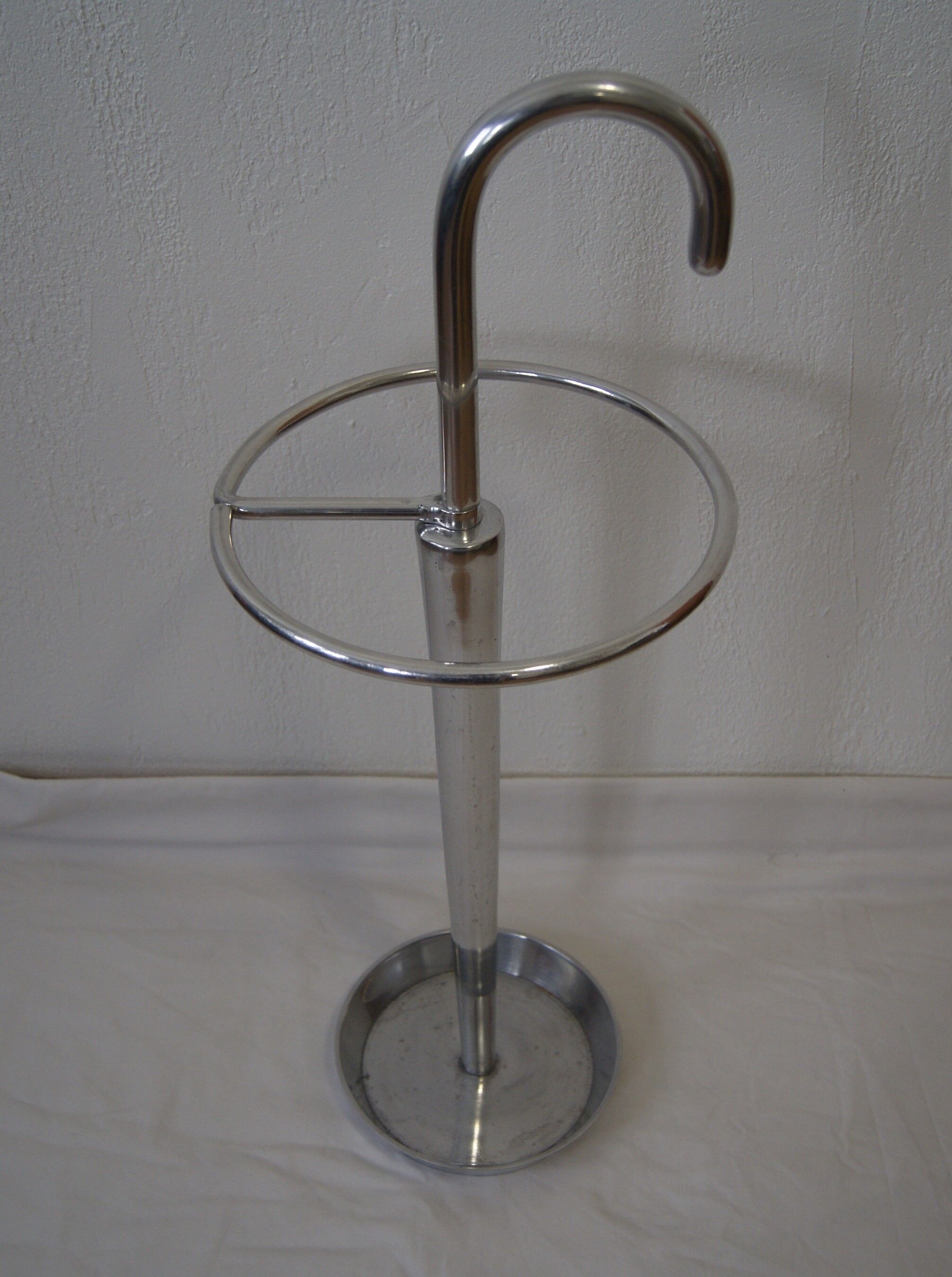 Vintage aluminum umbrella holder