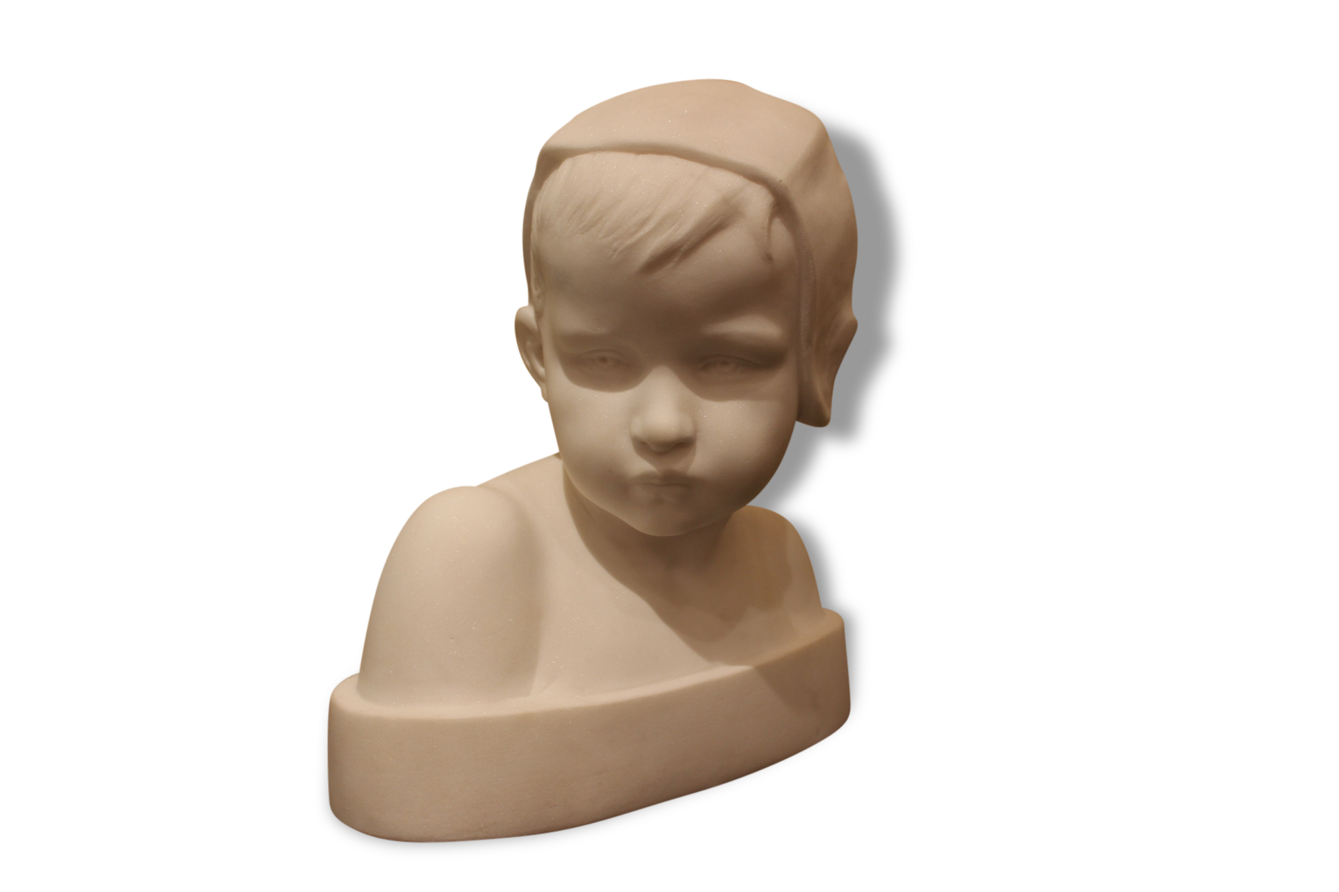Marble bust of child