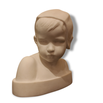 Marble bust of child