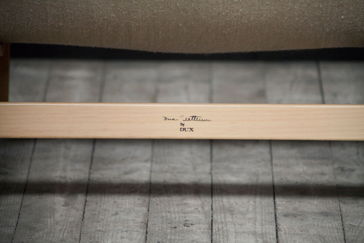 A Pernilla 69 leather lounge chair by Bruno Mathsson for Dux, 1969