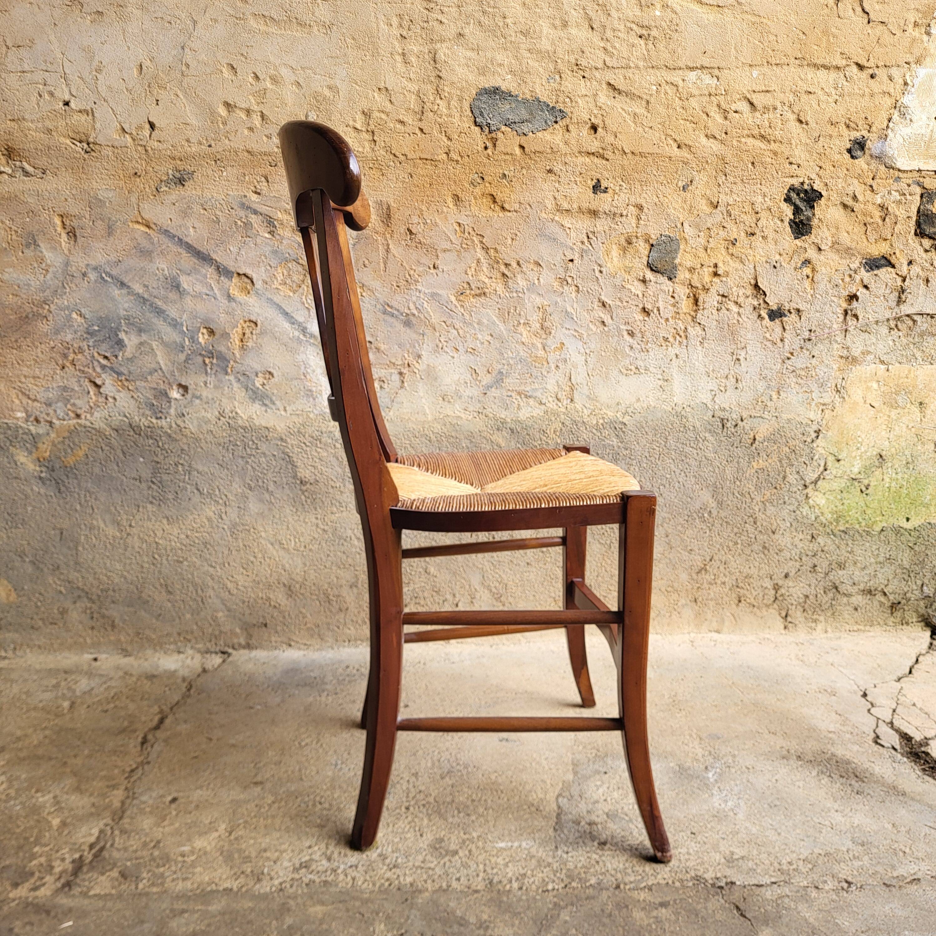 Directoire style cherry wood chair