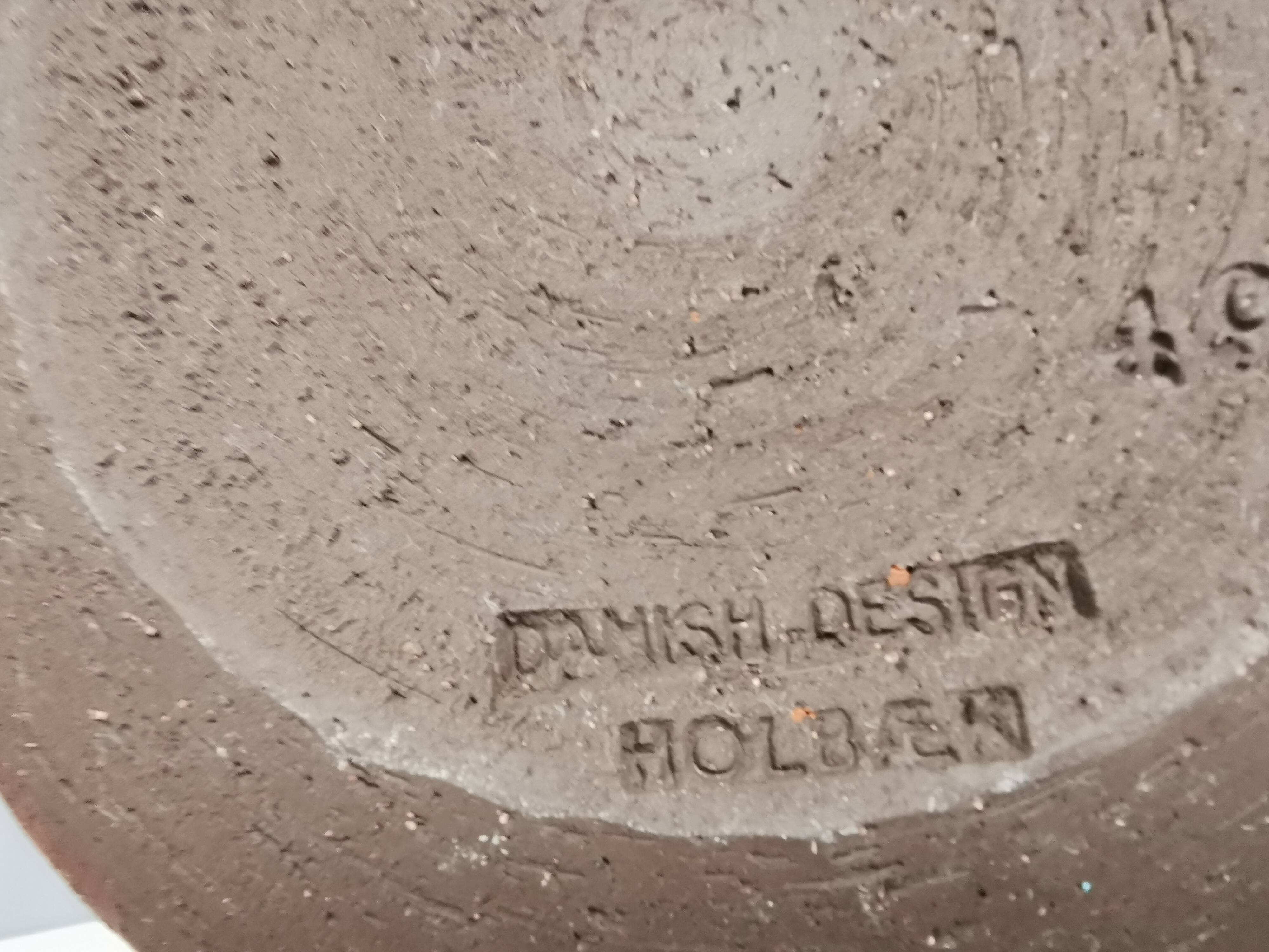 Ceramic bowl from Holbæk Ceramics Denmark, 1970s–1980s.