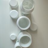 Set of opaline pots
