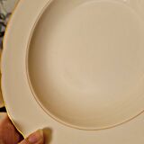 Villeroy & Boch Mettlach vintage cream soup plates with gold rim