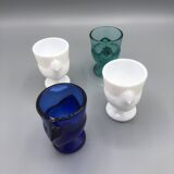 Set of 4 vintage Luminarc egg cups