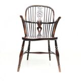 Antique 19th Century Thames Valley Wheel Back Windsor Armchair