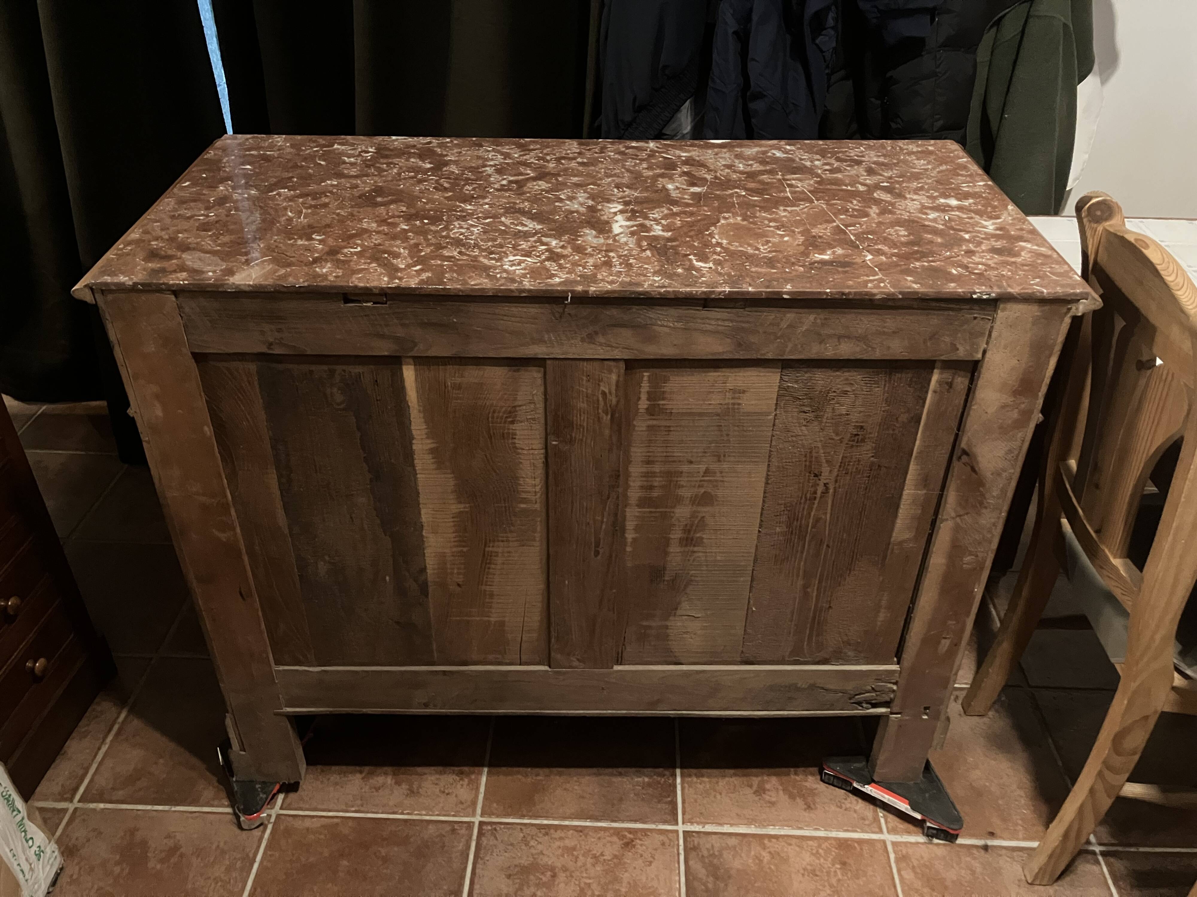 Commode ancienne 1900 marbre rose