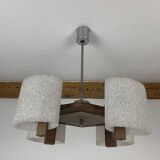 Scandinavian chandelier perspex and wood
