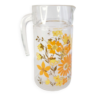 Carafe florale des années 70