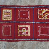 Moroccan red carpet wool corridor format, 70s
