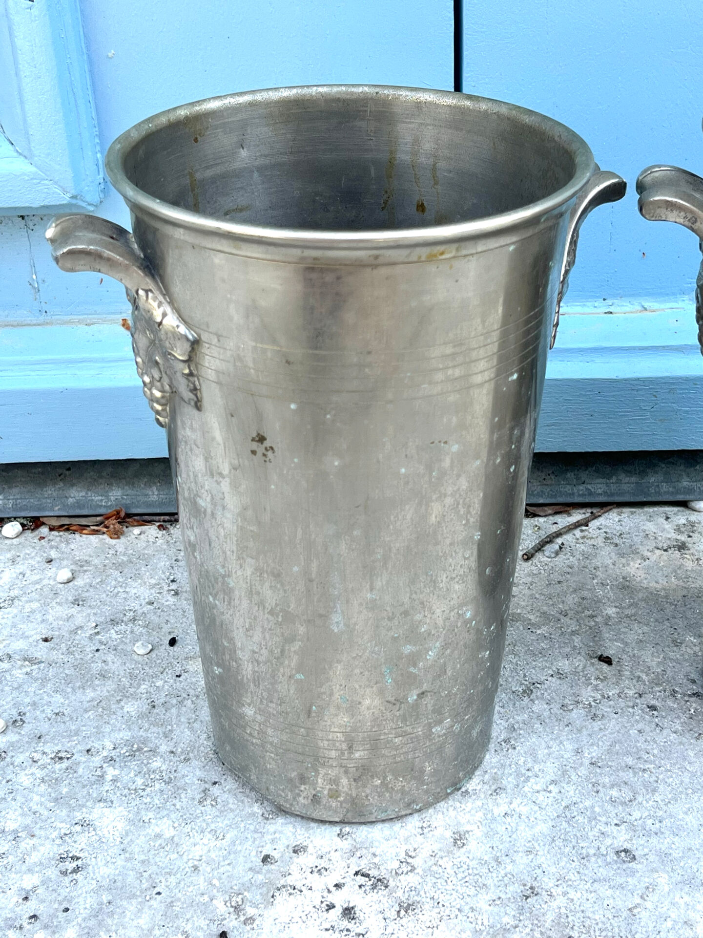 French wine cooler ice bucket set Jules Muller Berghiem argit