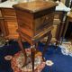 Walnut jewelry cabinet with marquetry decoration, early 19th century, Restoration